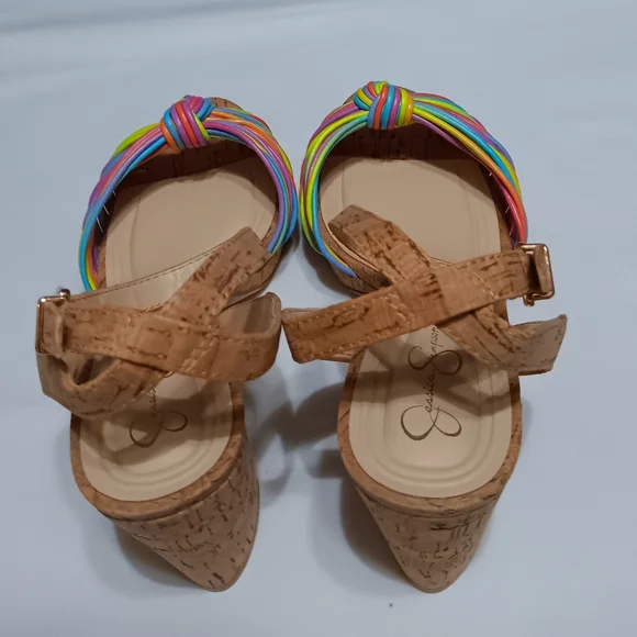 JESSICA SIMPSON Darleena Multicolor  Women's Platform  Sandals - 8W - Picture 3 of 7